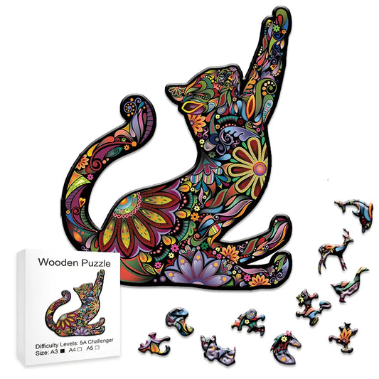 Tiger Cat - Wooden Jigsaw Puzzle