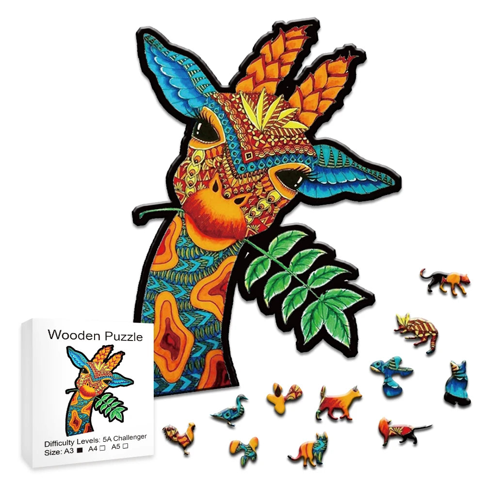 Friendly Giraffe - Wooden Jigsaw Puzzle