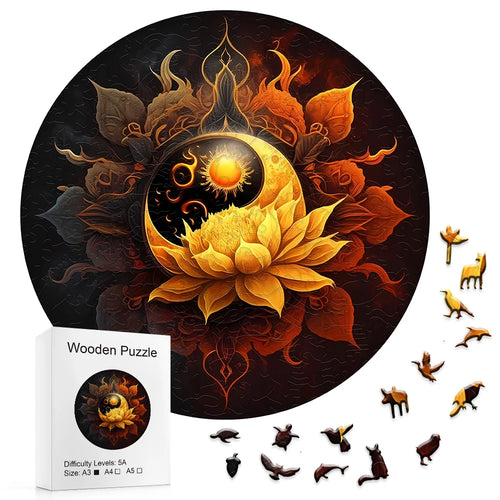 Moon Flower - Wooden Jigsaw Puzzle