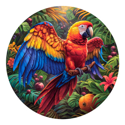 Tropical Parrot - Wooden Jigsaw Puzzle