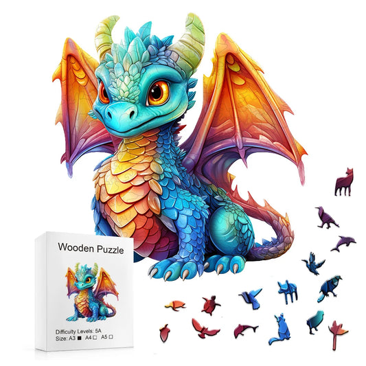 Baby Dragon - Wooden Jigsaw Puzzle