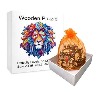 Rasta Lion - Wooden Jigsaw Puzzle