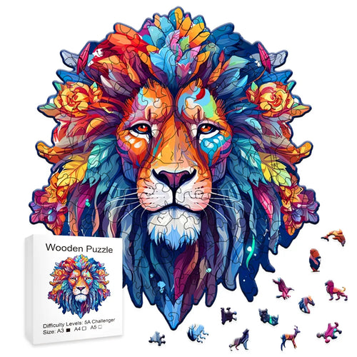 Rasta Lion - Wooden Jigsaw Puzzle