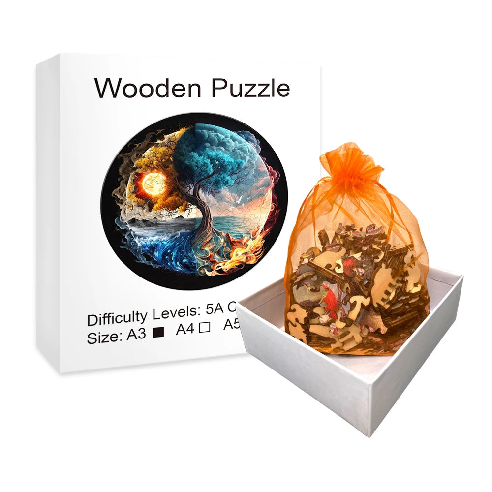 4 Seasons Tree - Wooden Jigsaw Puzzle