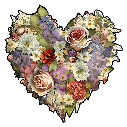 Blooming Heart - Wooden Jigsaw Puzzle