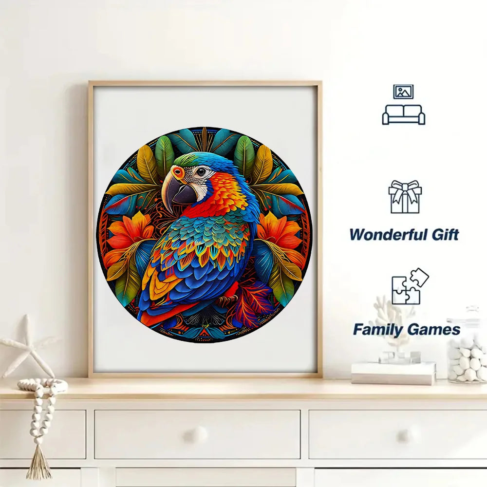 Cozy Parrot - Wooden Jigsaw Puzzle