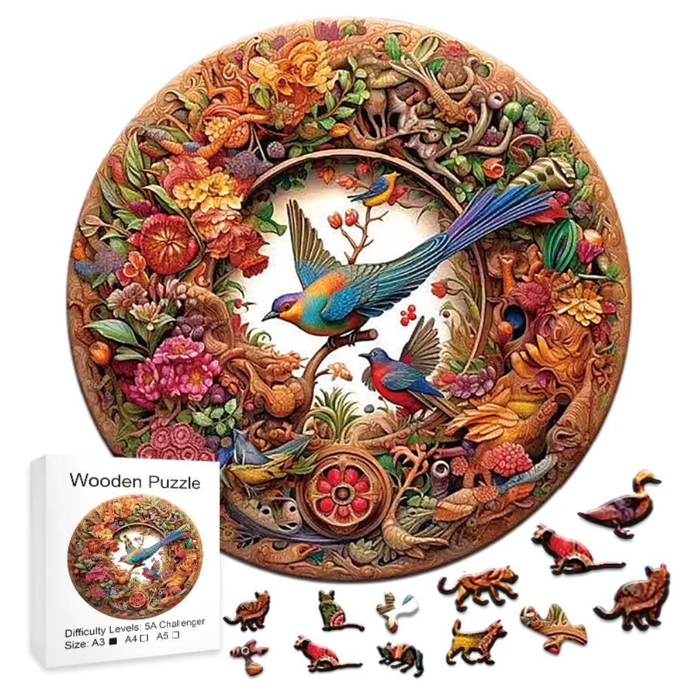 Robin Fruits - Wooden Jigsaw Puzzle