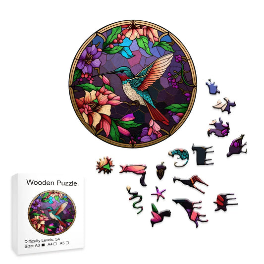 Hummingbird Beautiful - Wooden Jigsaw Puzzle