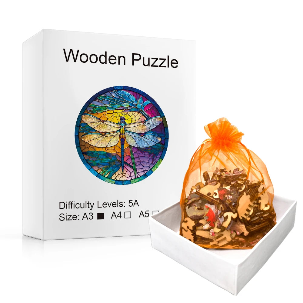 Colorful Stained Window - Wooden Jigsaw Puzzle