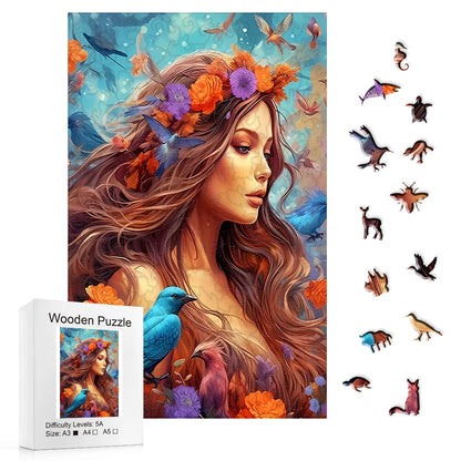 Bird Godess - Wooden Jigsaw Puzzle