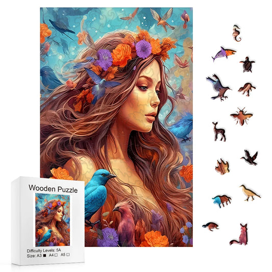 Bird Godess - Wooden Jigsaw Puzzle