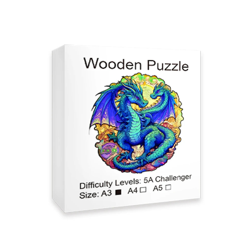 Ultraviolet Dragons - Wooden Jigsaw Puzzle