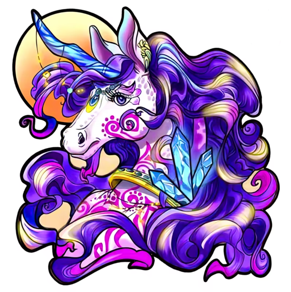 Glamourous Unicorn - Wooden Jigsaw Puzzle