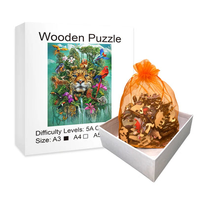 Jungle Leopard - Wooden Jigsaw Puzzle