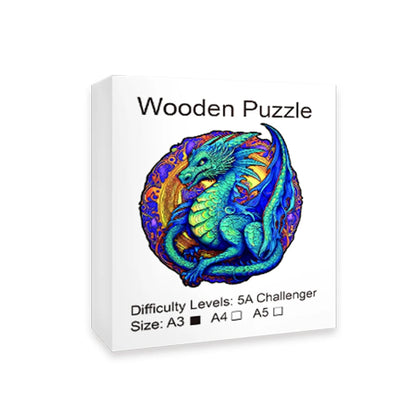 Ultraviolet Dragon - Wooden Jigsaw Puzzle