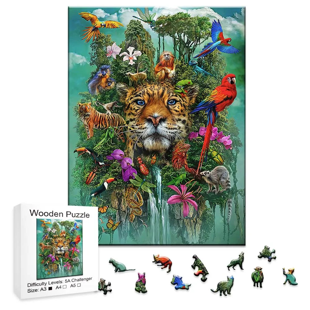 Jungle Leopard - Wooden Jigsaw Puzzle