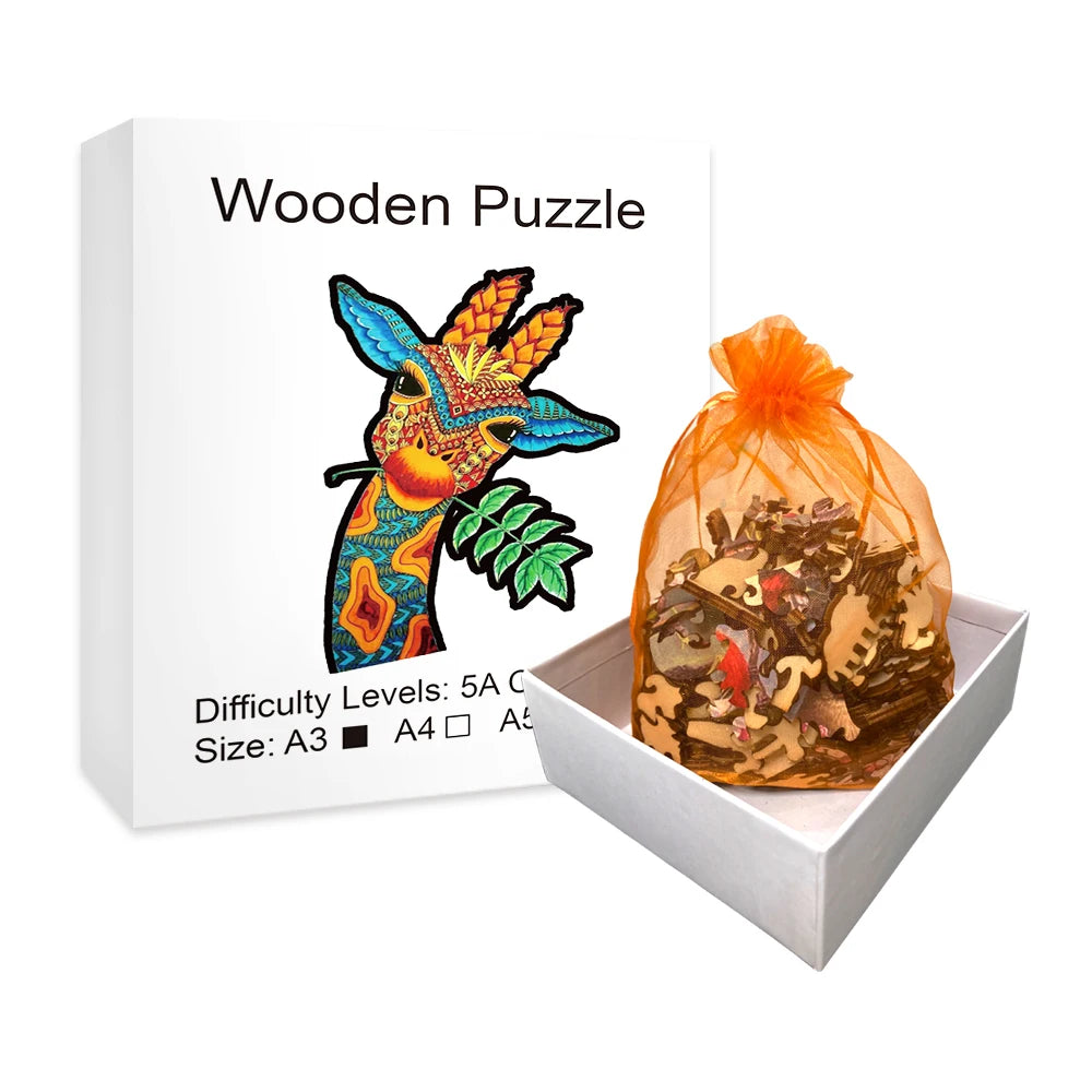 Friendly Giraffe - Wooden Jigsaw Puzzle