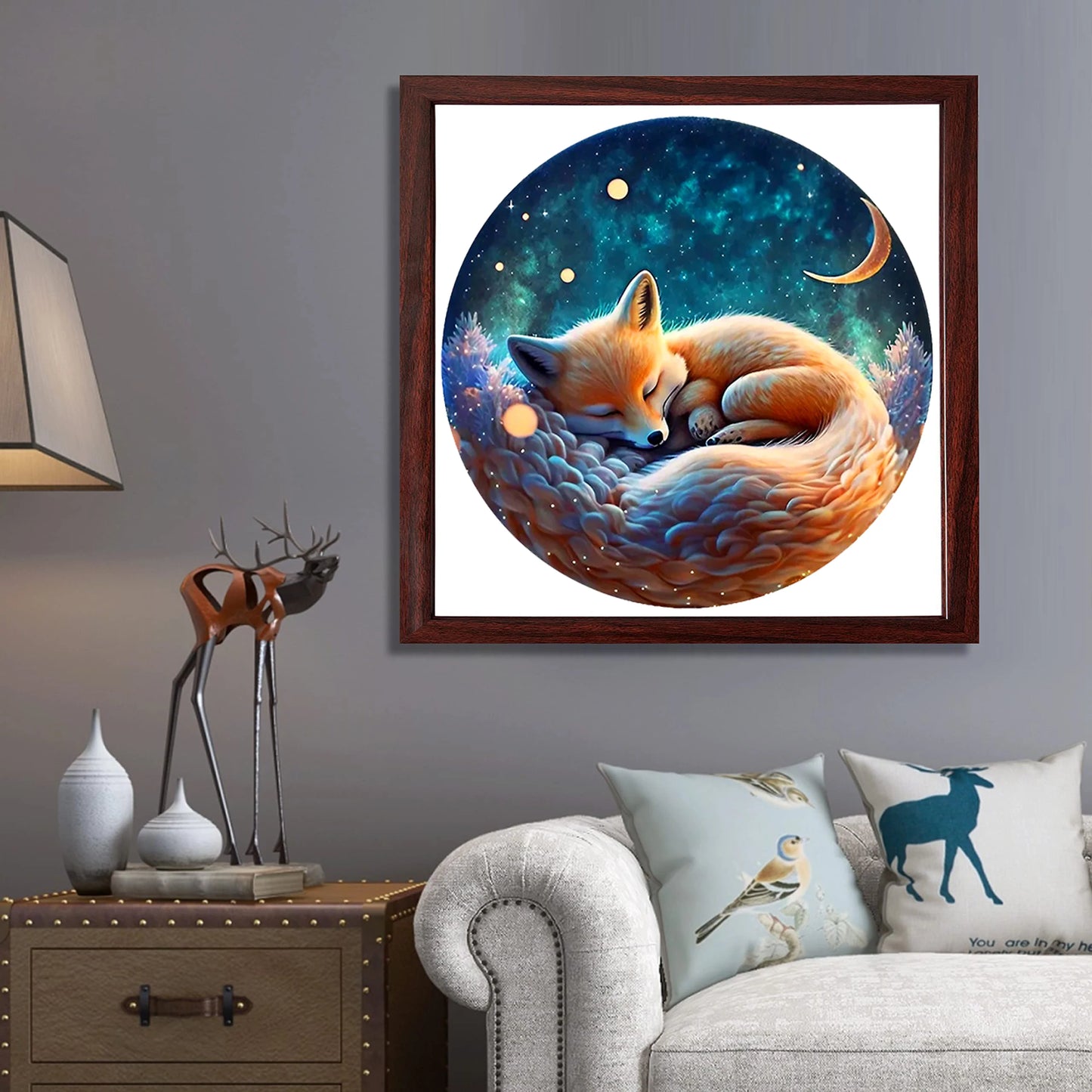 Sleeping Fox Round - Wooden Jigsaw Puzzle