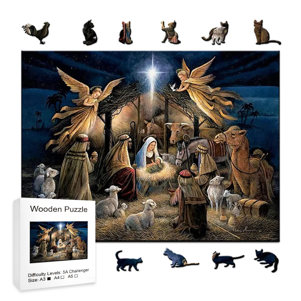 Jesus Nativity - Wooden Jigsaw Puzzle