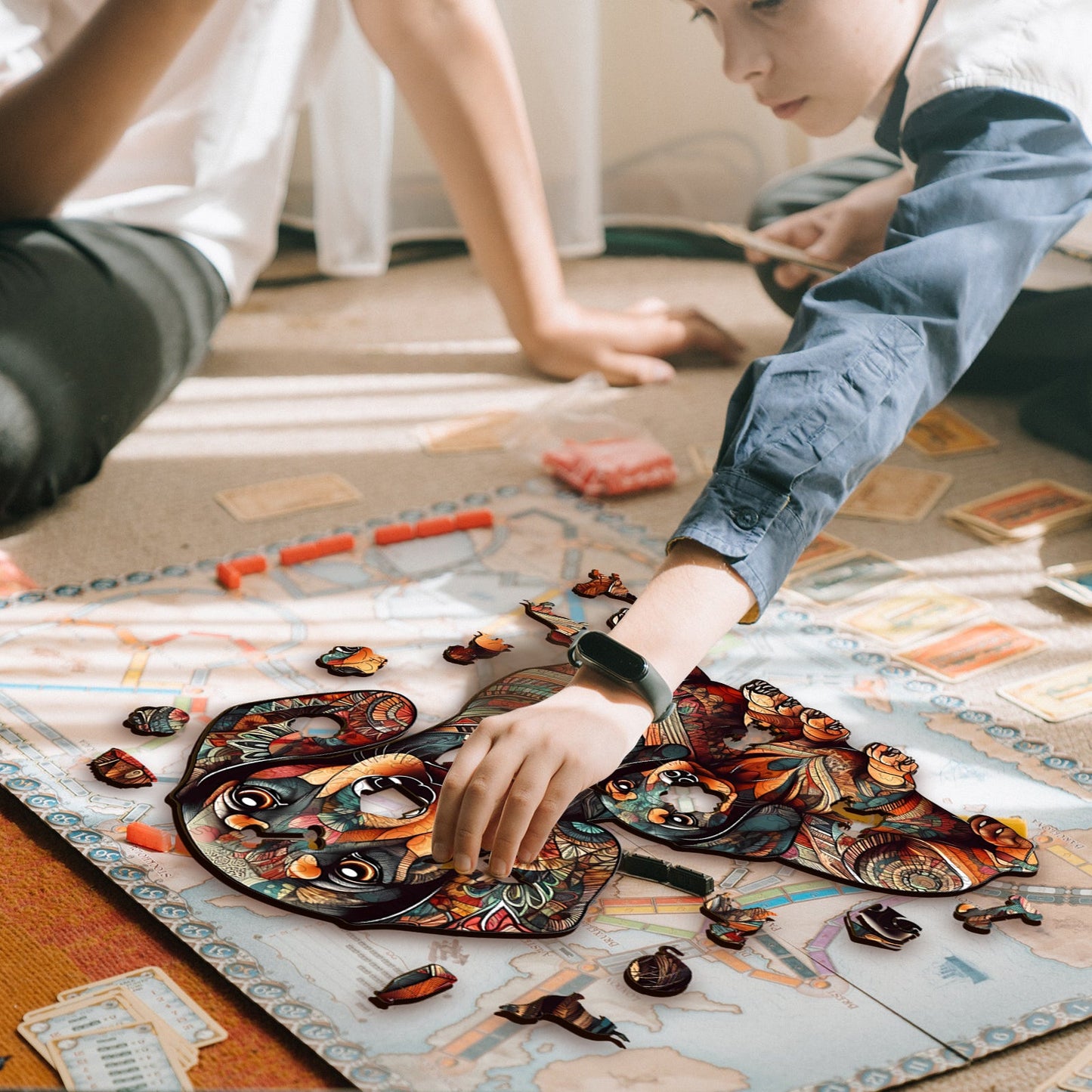 Sitting Dachshunds - Wooden Jigsaw Puzzle