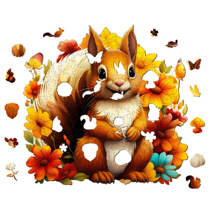 Smiling Squirrel - Wooden Jigsaw Puzzle