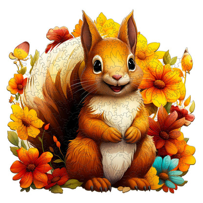 Smiling Squirrel - Wooden Jigsaw Puzzle