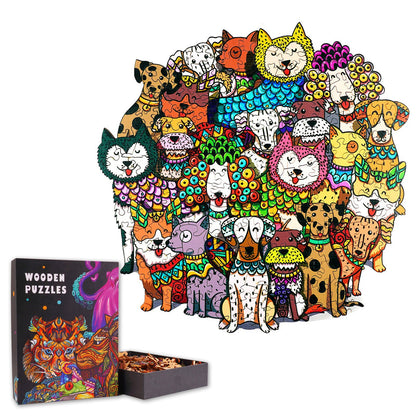 So Many Dogs - Wooden Jigsaw Puzzle