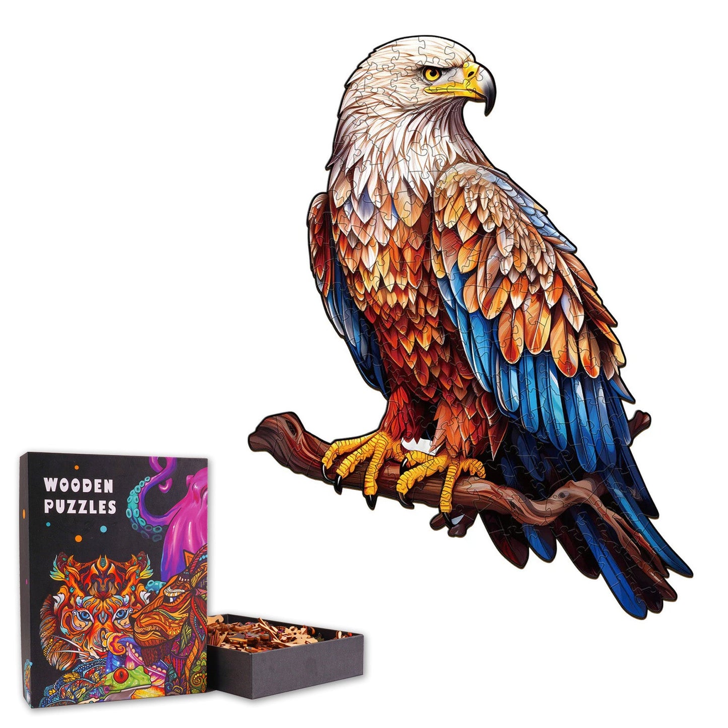 Standing Bald Eagle - Wooden Jigsaw Puzzle