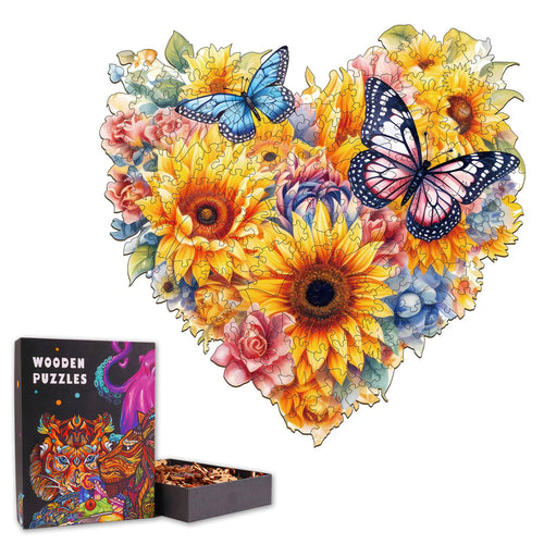 Sunny Garden Love - Wooden Jigsaw Puzzle