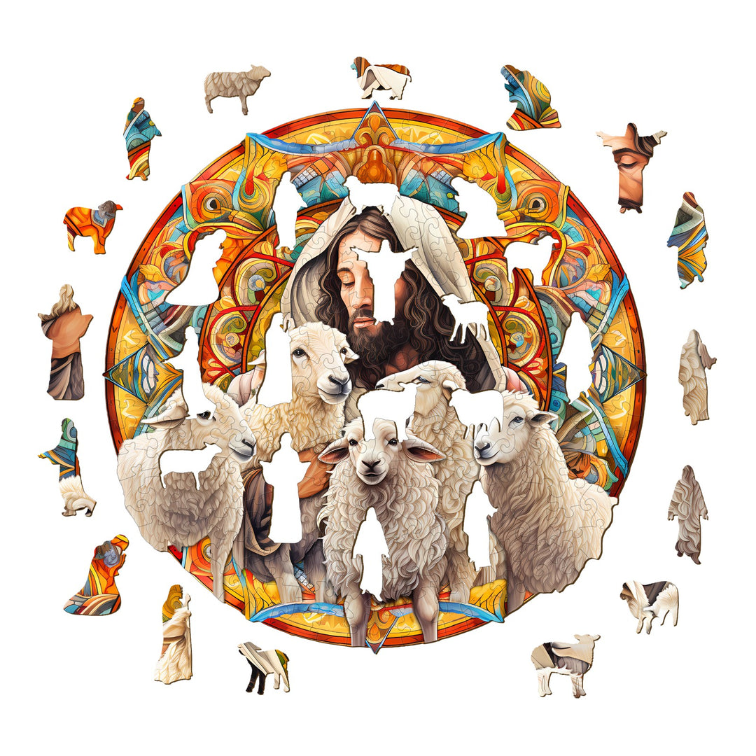 The Shepherd and the Flock - Wooden Jigsaw Puzzle