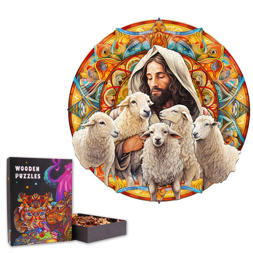 The Shepherd and the Flock - Wooden Jigsaw Puzzle