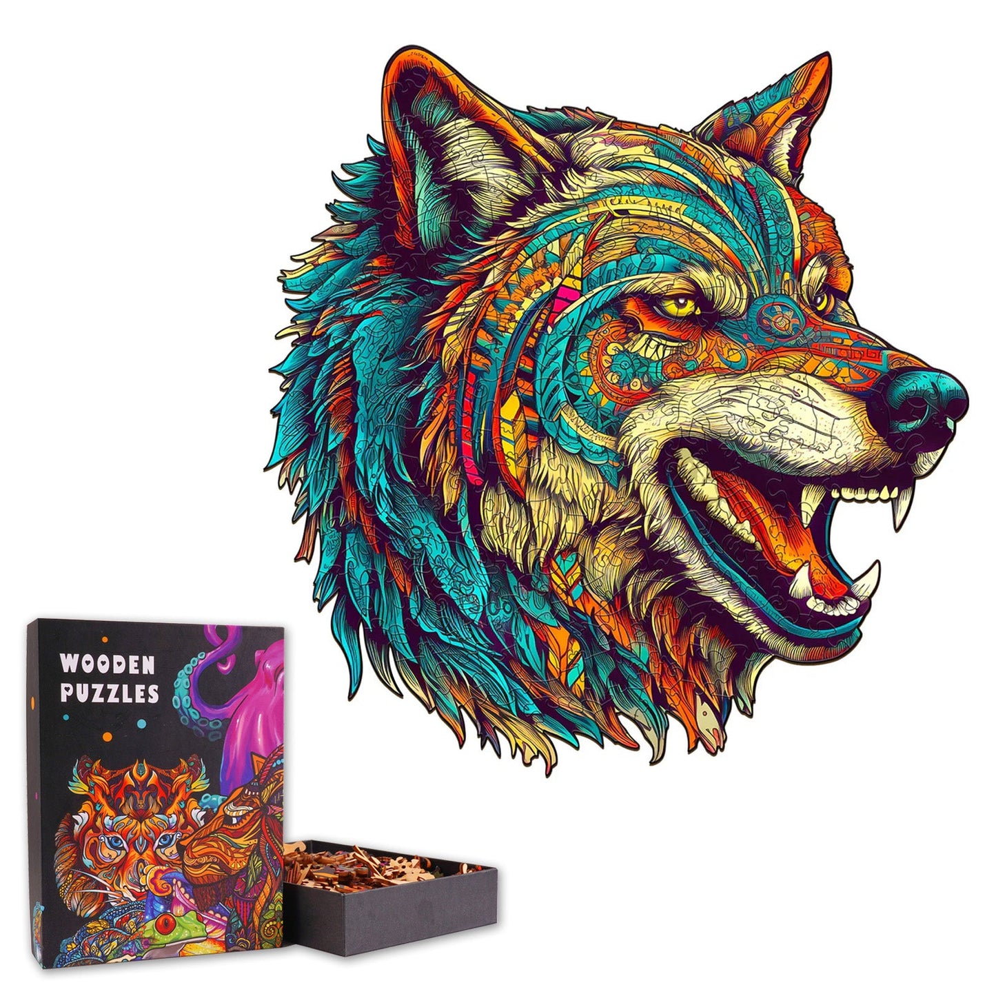 Valiant Wolf - Wooden Jigsaw Puzzle