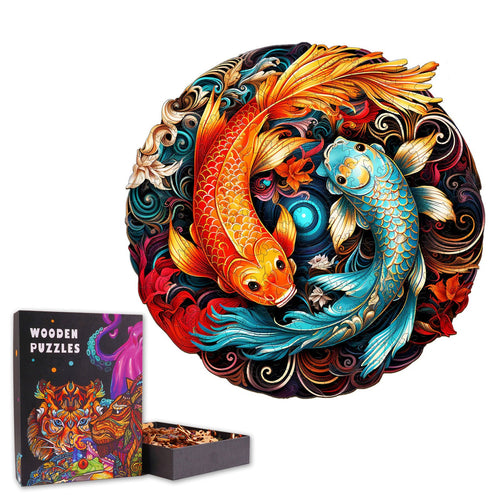 Yin Yang Fish - Wooden Jigsaw Puzzle