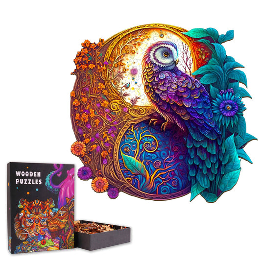 Yin Yang Owl - Wooden Jigsaw Puzzle