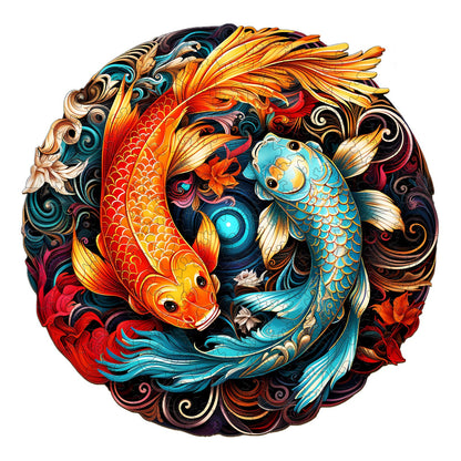 Yin Yang Fish - Wooden Jigsaw Puzzle